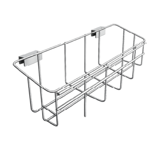 Dispensador Metálico Colgante para Anaquel | Canastilla Exhibidora para Punto de Venta