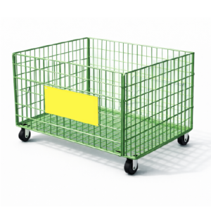 Canastilla Promocional Metálica con Ruedas