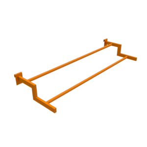 Barra Doble Metálica para Panel Ranurado Slatwall | Exhibición Comercial