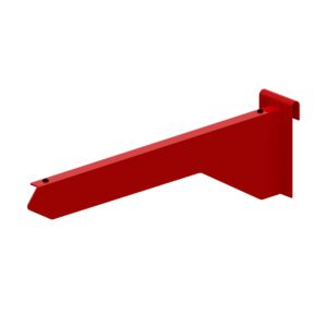 Soporte Metálico para Panel Ranurado Slatwall Tipo Brazo Recto Reforzado | Exhibición Comercial