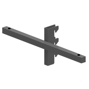 Soporte Metálico Transversal para Panel Ranurado Slatwall | Exhibición Doble Cara Comercial