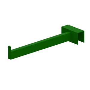 Gancho Metálico Recto para Panel Ranurado Slatwall con Tope Frontal | Exhibición Comercial