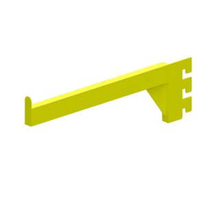 Gancho Metálico Recto para Panel Ranurado Slatwall con Tope y Refuerzo | Exhibición Comercial