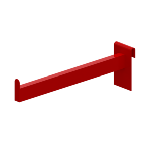 Gancho Metálico Recto para Panel Ranurado Slatwall con Tope | Exhibición Comercial