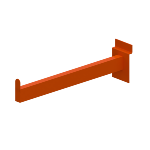 Gancho Metálico Recto para Panel Ranurado Slatwall con Tope Frontal | Exhibición Comercial