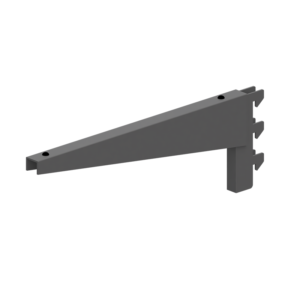 Soporte Metálico Inclinado para Panel Ranurado Slatwall con Refuerzo y Anclaje Múltiple | Exhibición Comercial