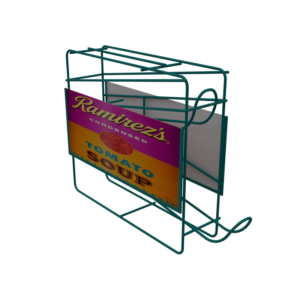 Dispensador Metálico para Latas con Portagráfica | Exhibidor POP para Punto de Venta