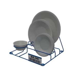 Exhibidor Metálico Multiuso para Punto de Venta con Portavaso y Portagráfica | Display POP