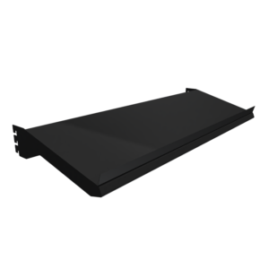 Entrepaño Metálico Reforzado con Frente para Exhibición | Repisa Tipo Bandeja para Sistema de Cremallera