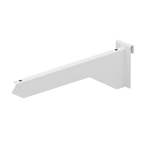 Soporte reforzado panel ranurado de brazo recto con refuerzo estructural y soldadura MIG fabricado por COCS Grupo Diseño.