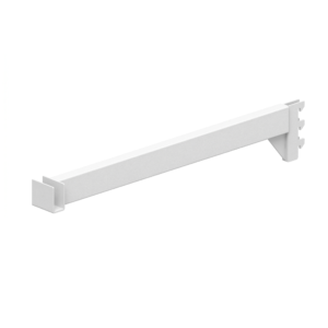 Soporte reforzado panel ranurado con brazo de acero y refuerzo inferior fabricado por COCS Grupo Diseño en Bogotá.