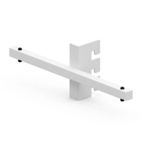 soporte metálico transversal para panel ranurado