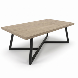 Mesa de Comedor Industrial con Base en X