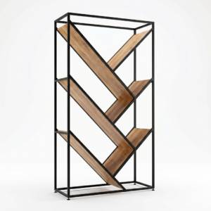 Mueble modular para libros en diagonal