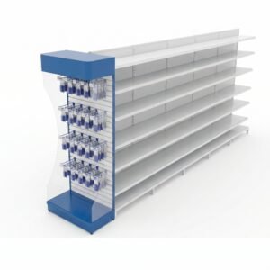 Punta de góndola con panel ranurado (Slatwall)