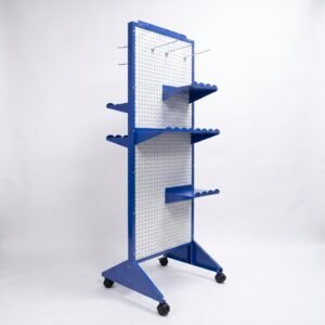 Exhibidor Metálico Móvil Azul